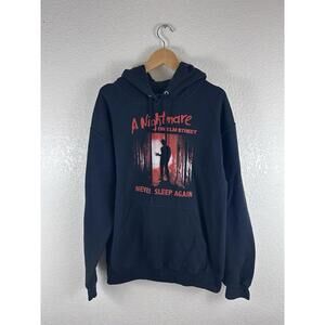 Nightmare On Elm Street Hoodie Mens Medium Black Freddy Krueger